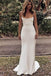 Spaghetti Straps Ivory Mermaid Beach Wedding Dresses Simple Bridal Gown