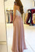 Spaghetti Appliqued Sweetheart Chiffon Prom Dress With Slit