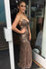 spaghetti straps chiffon sequins mermaid prom dress dtp342