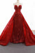 Sparkly Sequins Red Sweetheart Sheath Formal Gown Overskirt Pageant Dresses