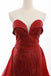 Sparkly Sequins Red Sweetheart Sheath Formal Gown Overskirt Pageant Dresses