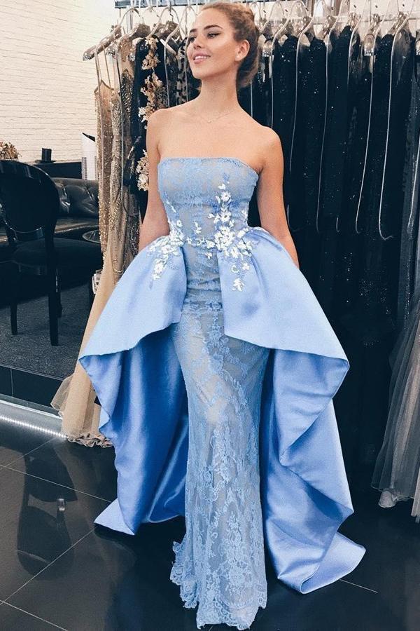 Formal dress with detachable sale train