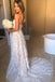 Stunning 3D Lace Appliques Sheer Sweetheart Wedding Dresses With Slit