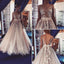 Stunning A-line Sleeveless Tulle Wedding Dress With Appliques