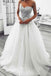 a-line sweetheart wedding dresses appliques beaded tulle bridal gown dtw85