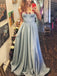 Sweetheart Long Prom Dress With Floral, Light Blue Evening Dress