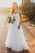 a-line sweetheart tulle floor length wedding dress with lace top dtw112