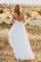 A-Line Sweetheart Tulle Floor Length Wedding Dress with Lace Top