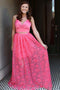 Deep V-neck Cross Back Straps Two Piece Prom Party Dress