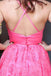 Deep V-neck Cross Back Straps Two Piece Prom Party Dress
