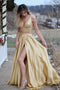 Two Piece V-neck Sleeveless Prom Dress With Beading Sequins