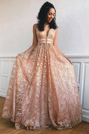 plus size long evening dress unique a-line backless prom dress with beading dtp599