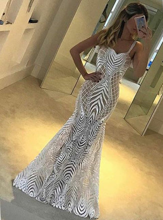 unique straps mermaid/trumpet style prom dress lace party dress dtp429