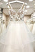 Ivory Tulle Lace Bodice Layered Wedding Dress Princess Bridal Gown