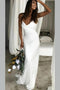 Elegant Cowl Neckline Simple Mermaid Wedding Dresses