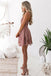 Charming Blush A-Line Homecoming Party Dresses with Appliques