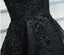 Black Lace Graduation Dresses, A-line Black Homecoming Dresses