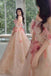 Off-the-Shoulder A Line Tulle Prom Dress Elegant Evening Dress With Flowers