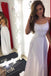 white backless prom dresses a-line spaghetti straps with beading dtp760