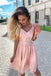 a-line appliques short/mini party dresses pink homecoming dresses dth442