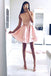 cute jewel lace short prom dresses layered party dresses dth448