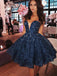 charming a-line lace sweetheart puffy homecoming dresses dtp204