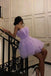 Cute Lavender Strapless Tulle Homecoming Dresses, Cocktail Party Dress with Ribbon