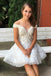 appliques short prom dress cute a-line off-shoulder homecoming dress dth455