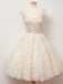 A-line Scoop Lace Homecoming Dresses Cap Sleeves Sweet 16 Dress