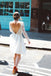 Charming Lace Long Sleeves Short Prom Dresses, Short Wedding Party Dress