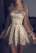 starry night party dresses tulle star long sleeves homecoming dress dth461