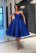 royal blue short prom dresses a-line sweetheart homecoming dress dth458