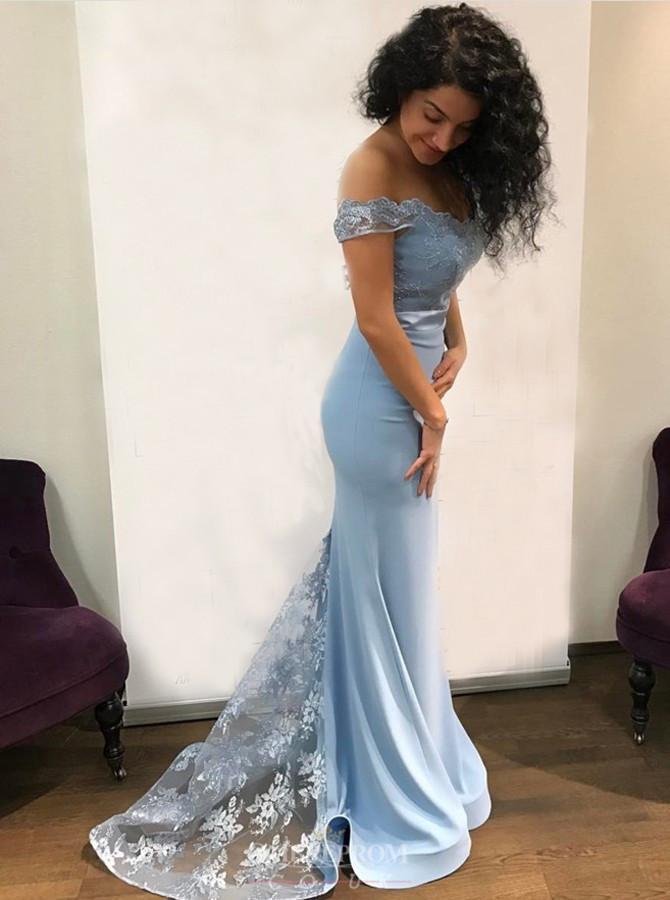 Light blue mermaid bridesmaid dresses hotsell