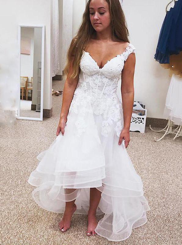short beach wedding dresses uk Dreamyannie Women Strapless Short Beach Wedding Dress Bodycon Satin Bridal Gown with 3D Flowers Dreamyannie UK