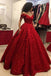elegant sleeveless ball gown off shoulder red quinceanera dress dtp672
