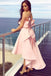 Pink Strapless High Low Bridesmaid Dresses with Bowknot