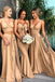 long bridesmaid dresses mixed-styles styles with pleats dtb88