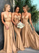 Long Bridesmaid Dresses Mixed-styles Styles with Pleats