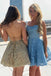 Spaghetti-straps Lace Party Dresses Backless Homecoming Dresses
