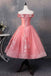 Off-Shoulder Appliques Short Prom Dresses, Princess Sweet 16 Dress