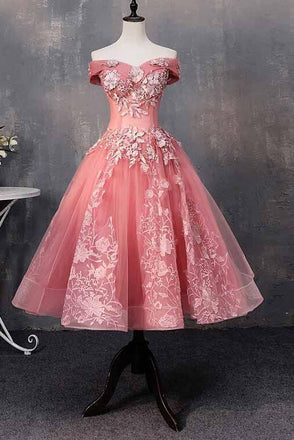 princess sweet 16 dress off-shoulder appliques short prom dresses dth178
