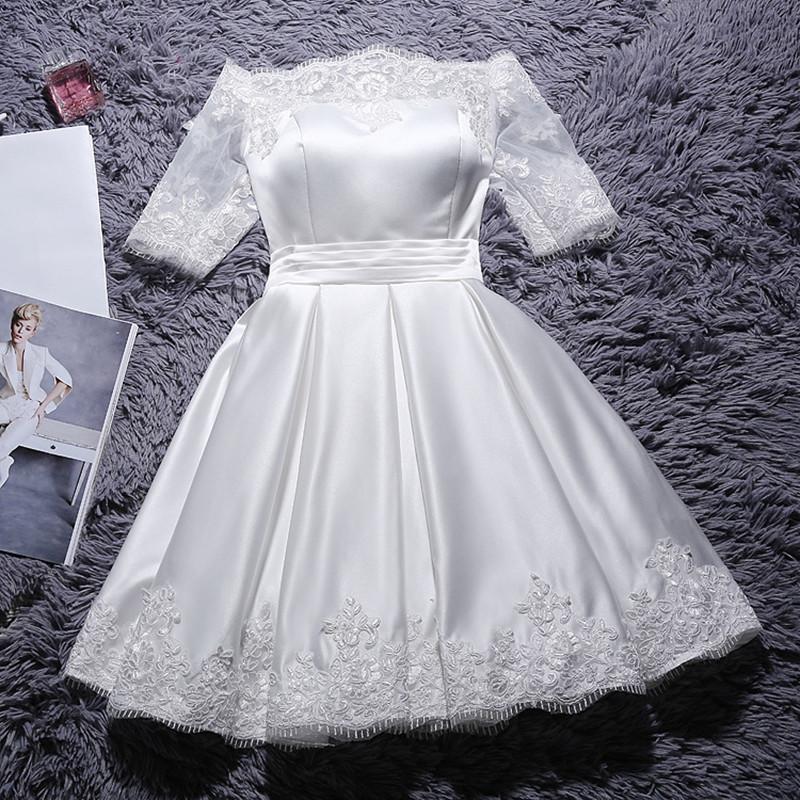 Off Shoulder Short Prom Dresses Homecoming Dress With Sleeve
