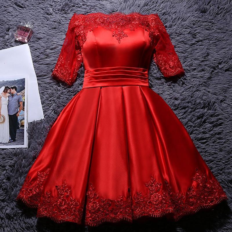 Off Shoulder Short Prom Dresses Homecoming Dress With Sleeve