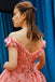 Off-the-Shoulder Prom Dress 3D Floral Appliques Quinceanera Gown