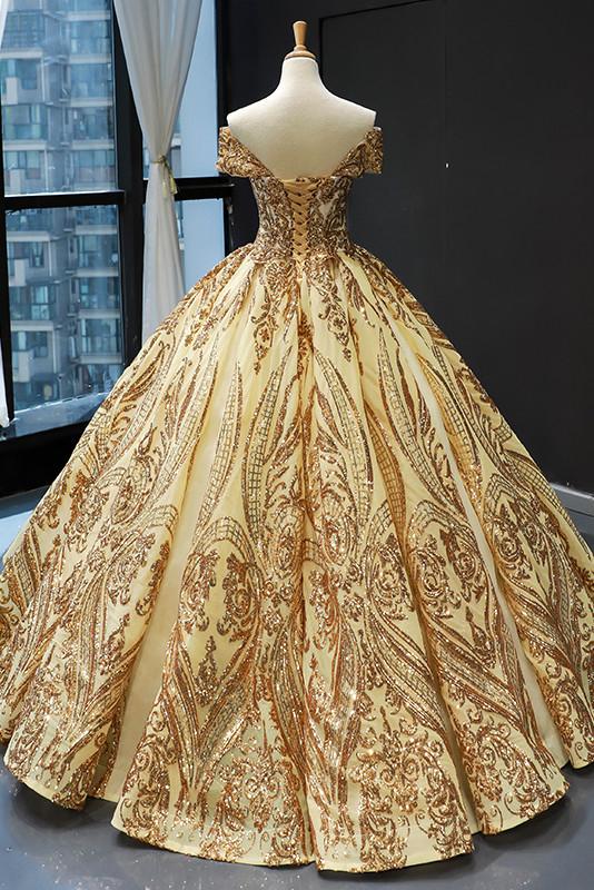 Dalia Black & Gold Gown – LORETA