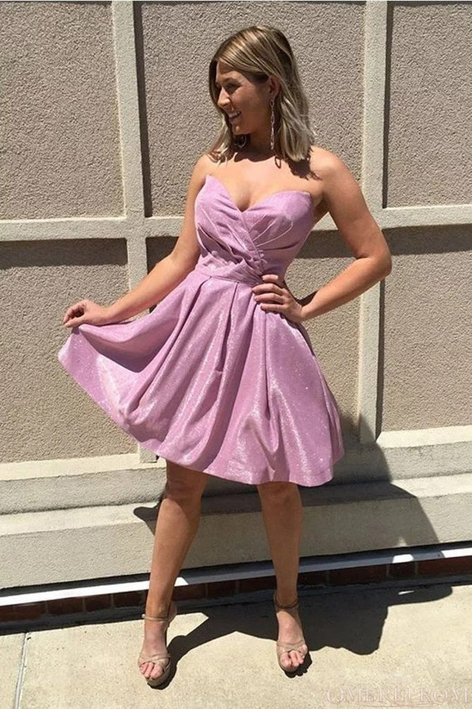 Sparkly Homecoming Dresses A line Sweetheart Short Prom Dresses
