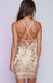 Sexy Sheath Sequins Mini Party Dress, Halter Bodycon Homecoming Dress